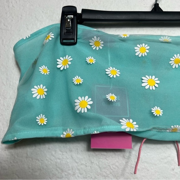 House of Aris Daisy Floral Lace-Up Tube Top - Picture 5 of 6